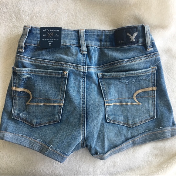 Hi-Rise Ripped Jean Shorts - Picture 2 of 4